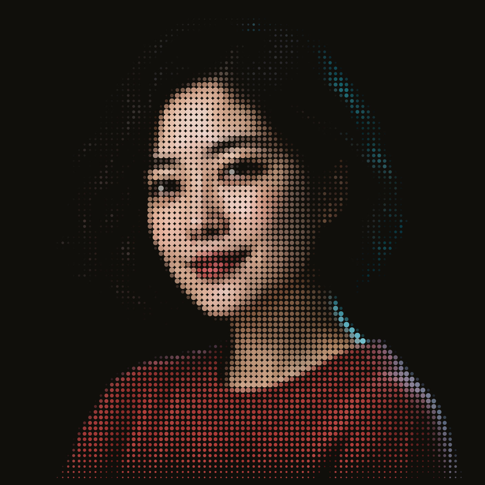 彩色点阵人像预览
