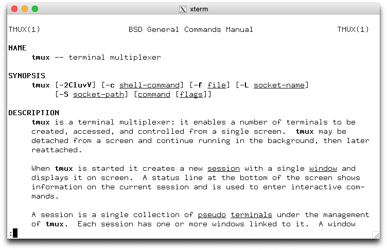 在 tmux 里查看 man page