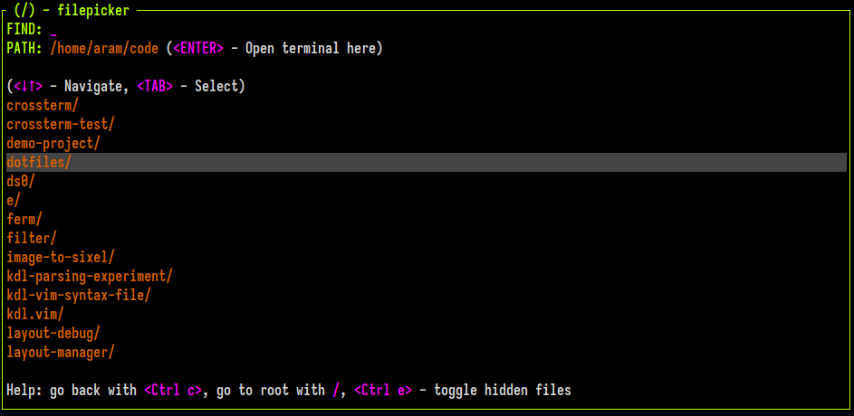 Zellij filepicker
